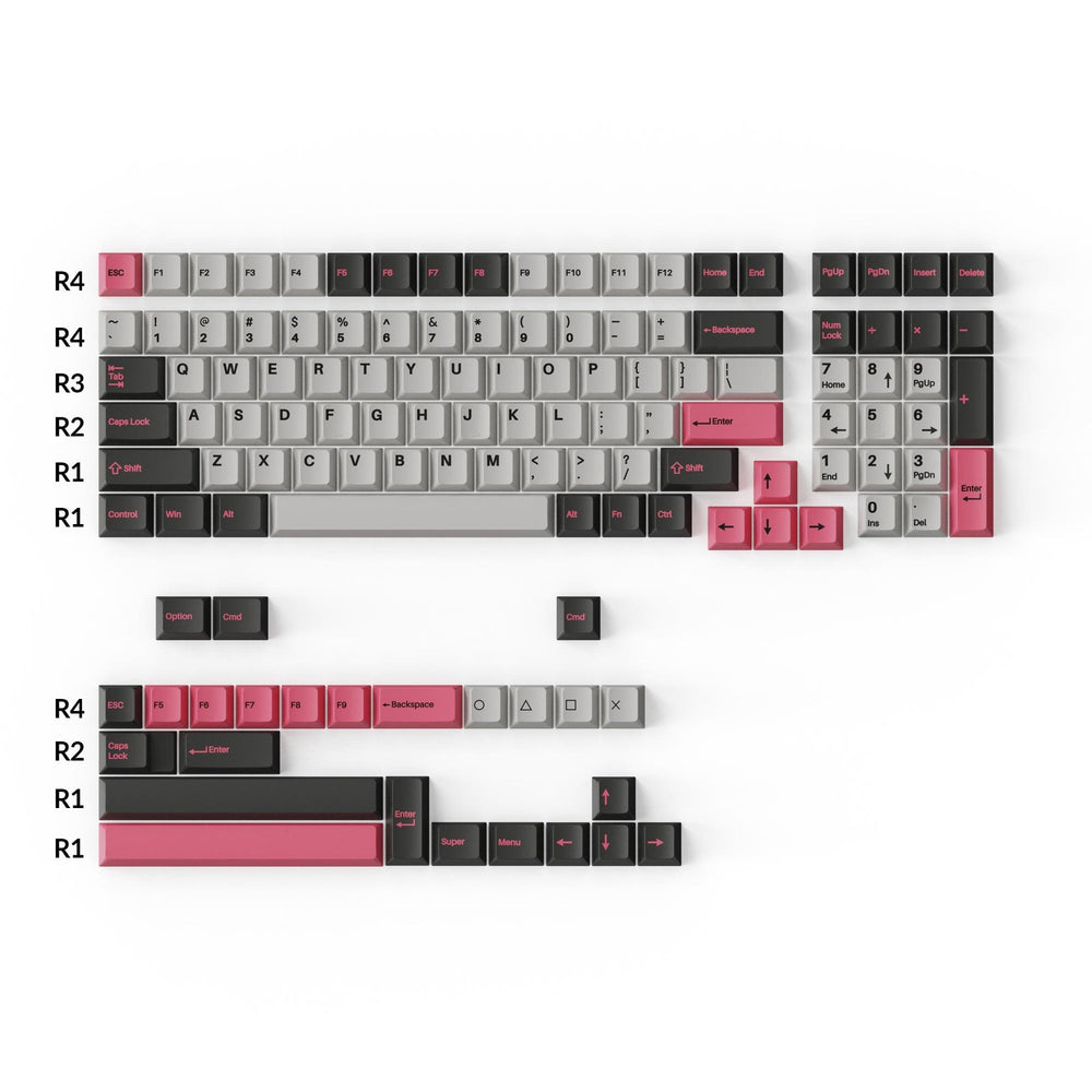 Keychron Cherry Profile Double-Shot PBT Full Set Keycaps - Dolch Pink