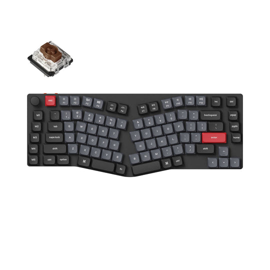 K15 PRO RGB BACKLIGHT HOT-SWAPPABLE QMK VIA PBT KEYCAPS LAYOUT 75%  ULTRA-SLIM ALICE LAYOUT SWITCH GATERON LOW PROFILE BROWN