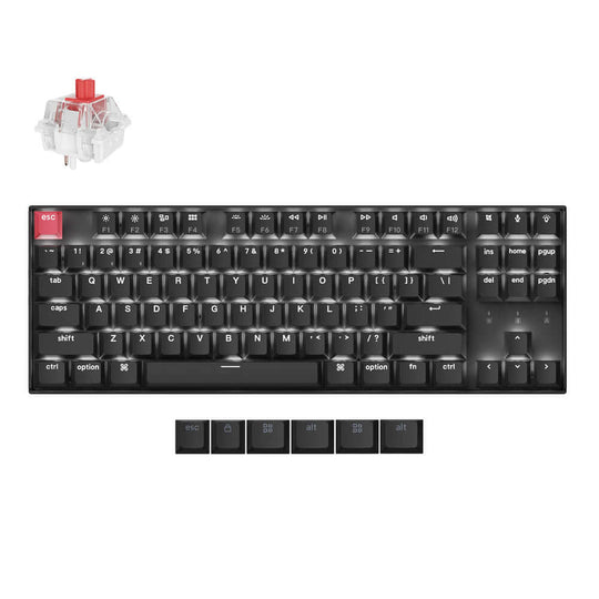 Keychron K8 Version 2 TKL wireless mechanical keyboard with high-performance switches.
