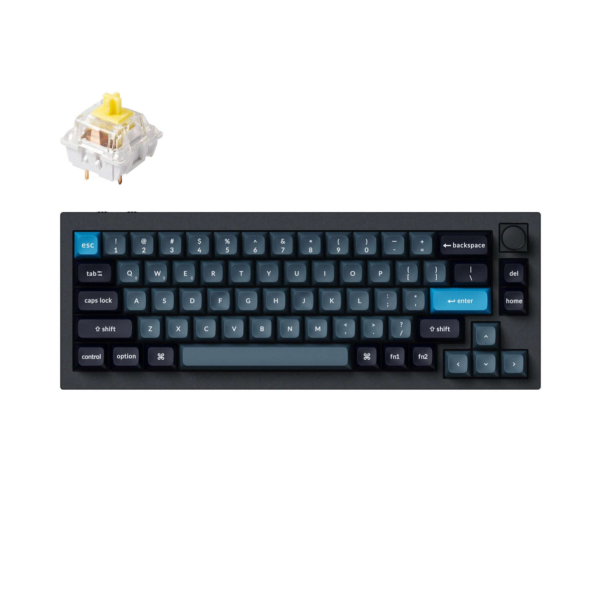 Keychron Q2 PRO Layout 65% RGB BACKLIGHT QMK VIA HOT-SWAPPABLE ALUMINIO KEYCAPS KSA PBT KEYCAPS WIRELESS E COM FIO DOUBLE GASKET DESIGN CARBON BLACK SWITCH KEYCHRON K PRO BANANA