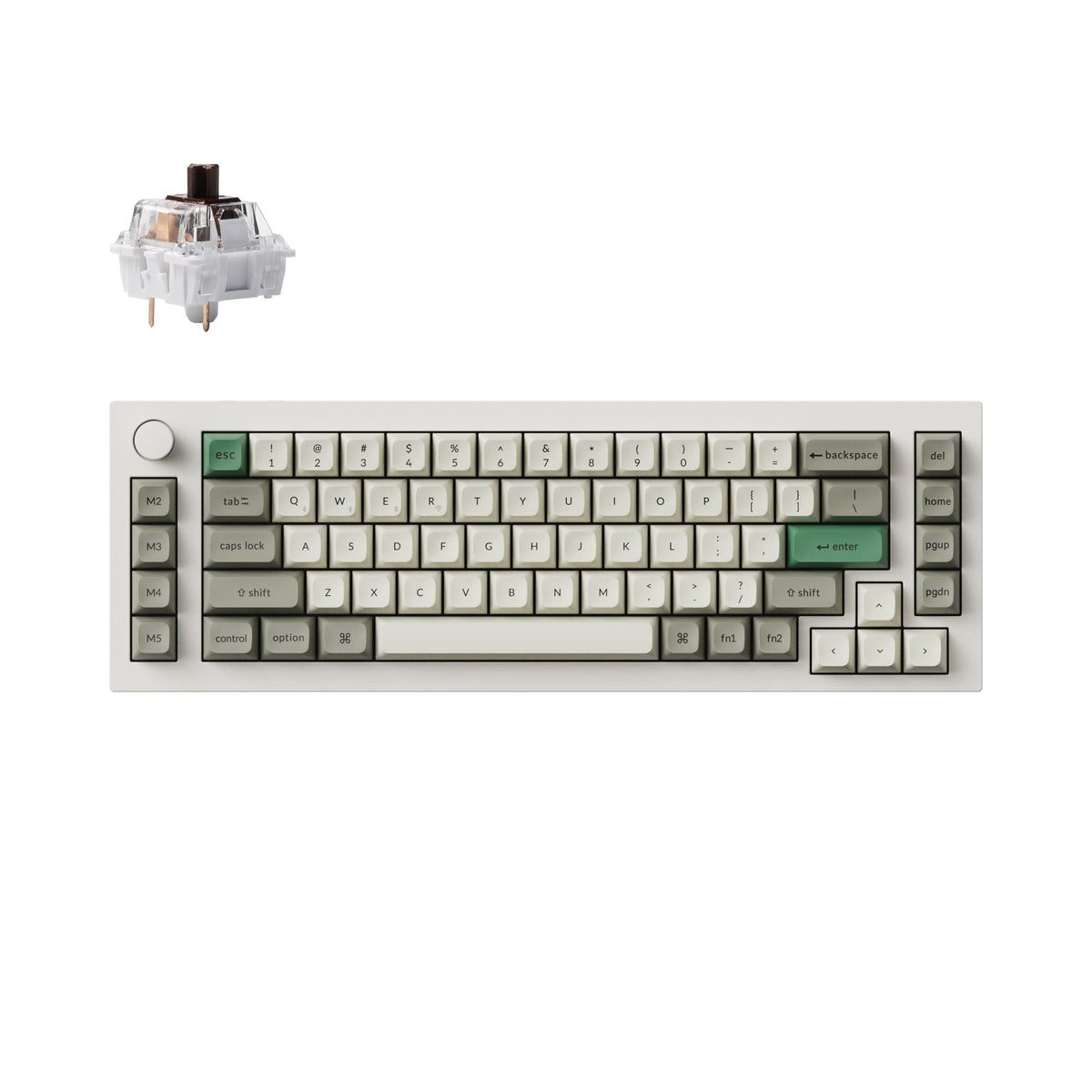 Keychron Q65 Max Shell White Gateron Jupiter Brown