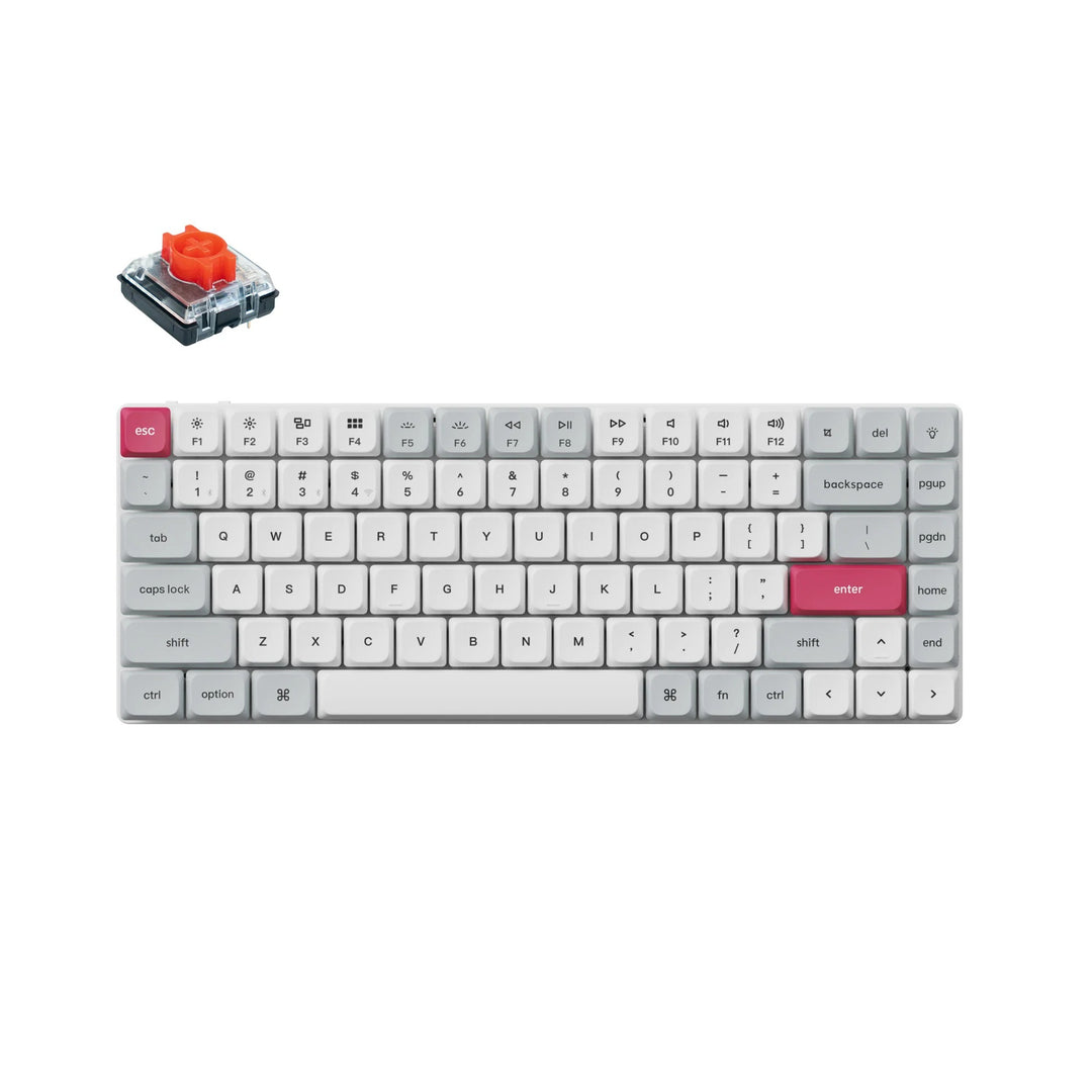 Keychron K3 Max QMK/VIA White Gray Teclado Mecânico Custom Wireless