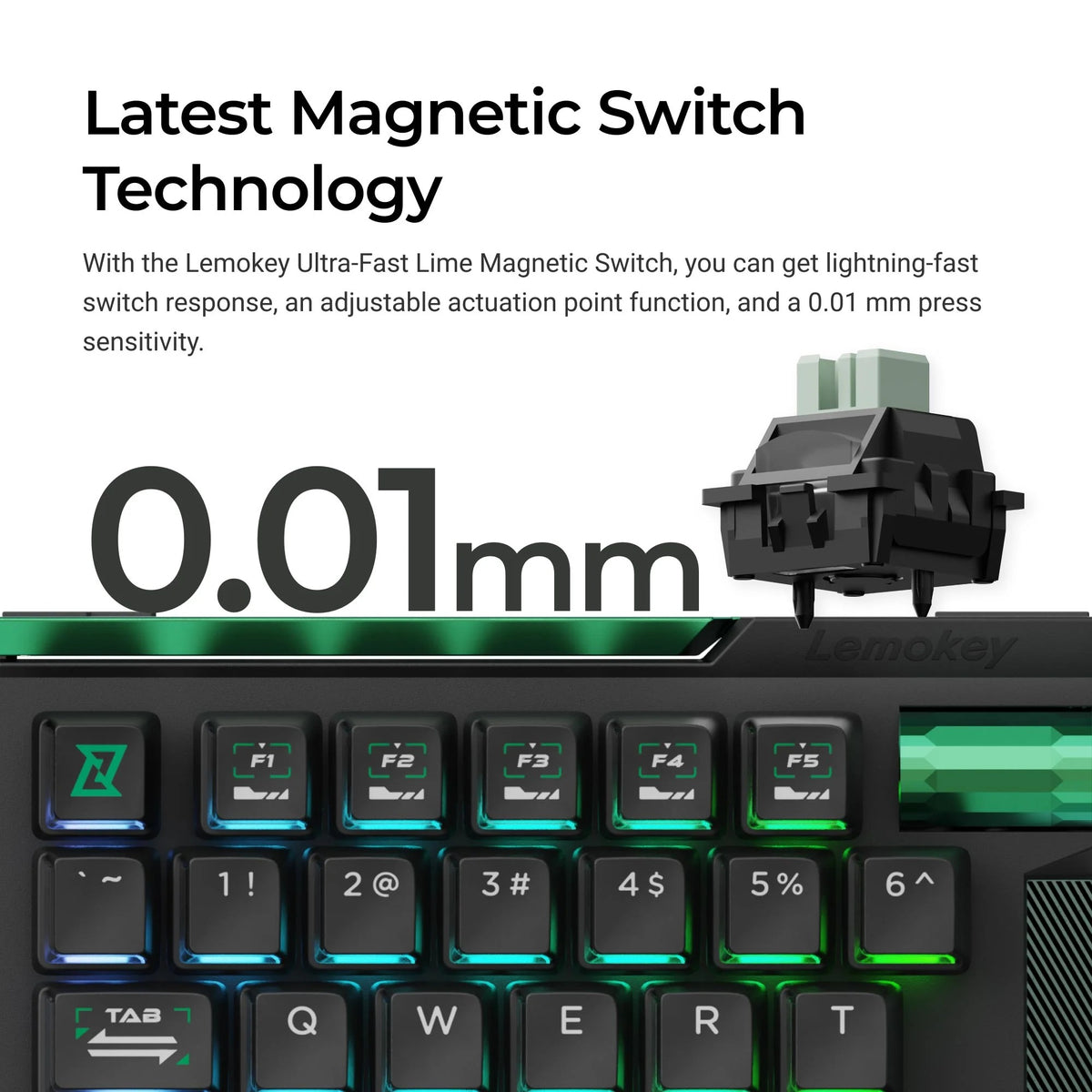 Lemokey L0 HE Switch Magnetic Teclado One Handed Gaming