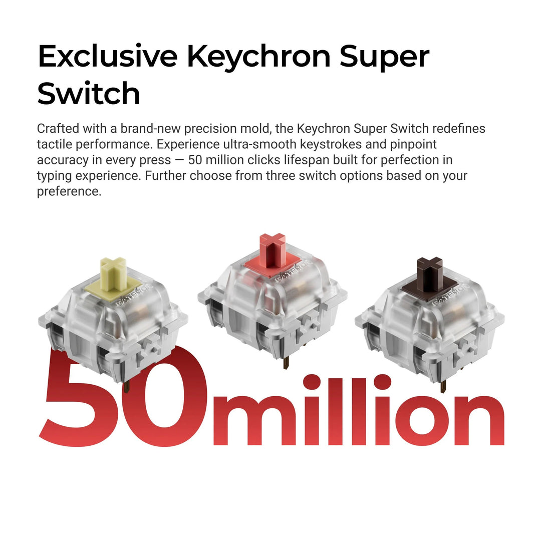 Keychron C3 Pro 8K QMK Teclado Mecânico Com Fio