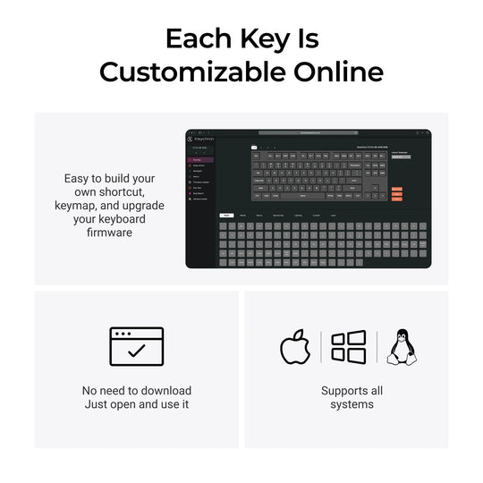 Keychron C3 Pro 8K QMK Teclado Mecânico Com Fio