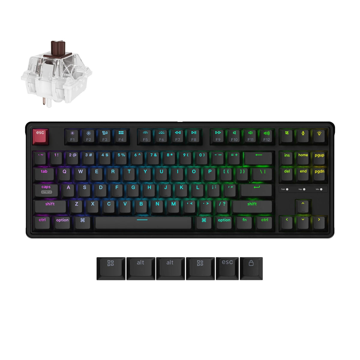 Keychron C3 Pro 8K QMK Teclado Mecânico Com Fio
