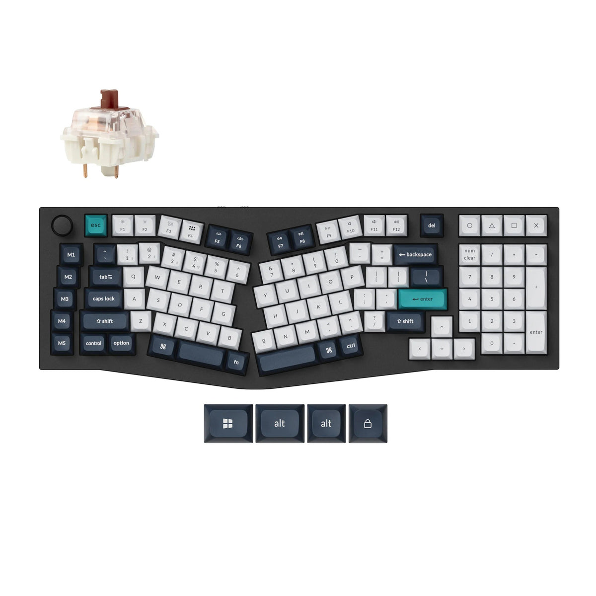 Keychron Q13 Max (Alice Layout) QMK/VIA Teclado Mecânico Custom Wireless