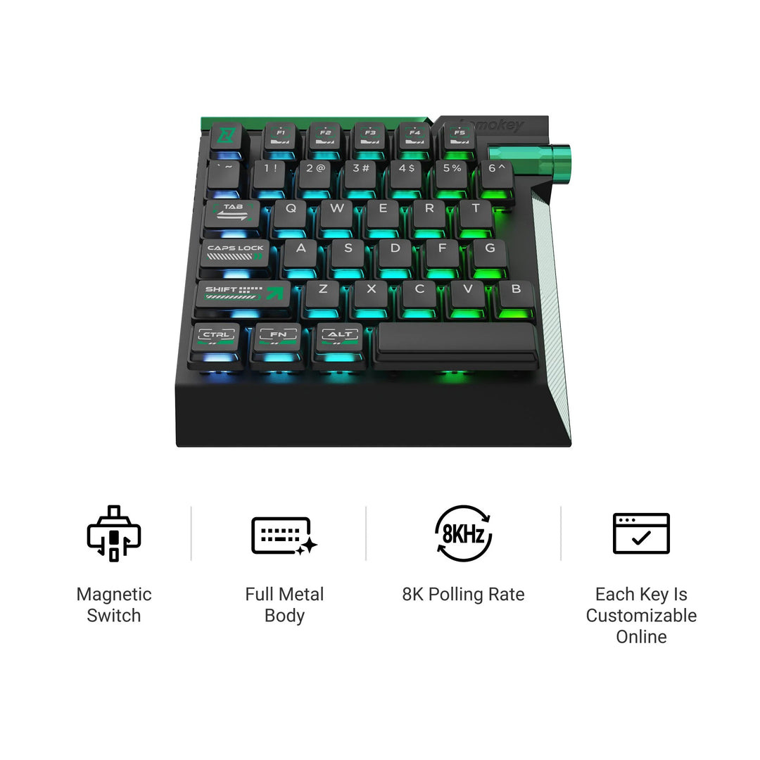 Lemokey L0 HE Switch Magnetic Teclado One Handed Gaming