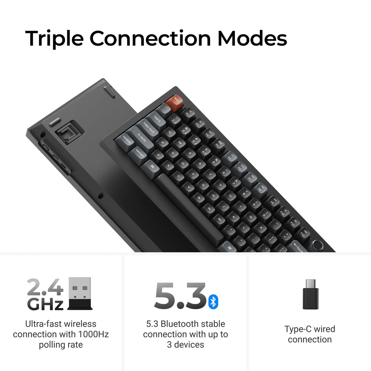 Keychron V3 Ultra 8K Teclado Mecânico Custom Wireless