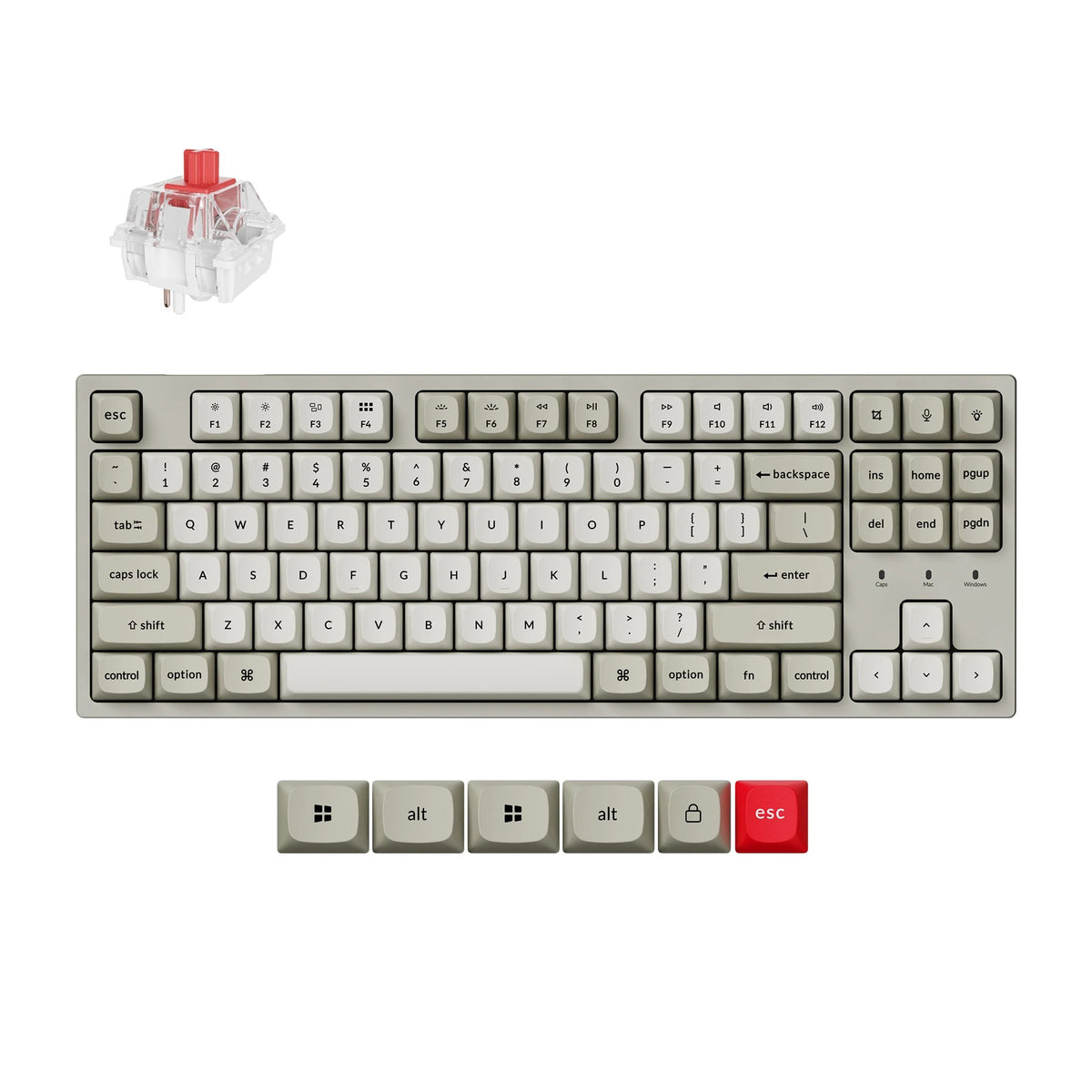 Keychron C1 Pro 8K QMK Teclado Mecânico Com Fio