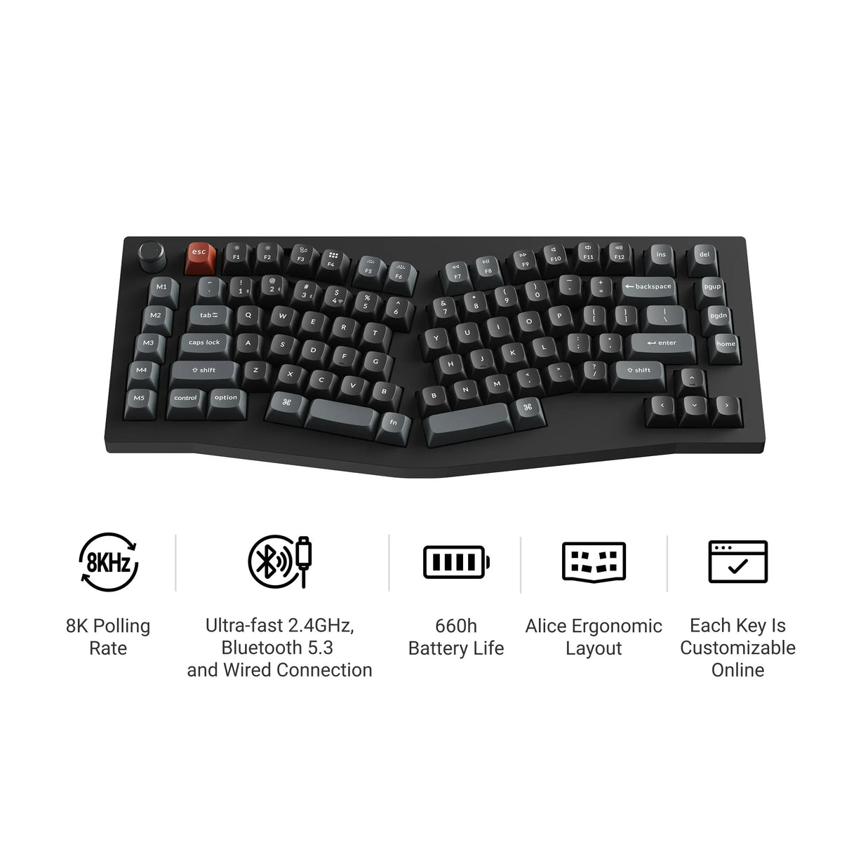 Keychron V10 Ultra 8K | Teclado Mecânico Alice 75% Wireless