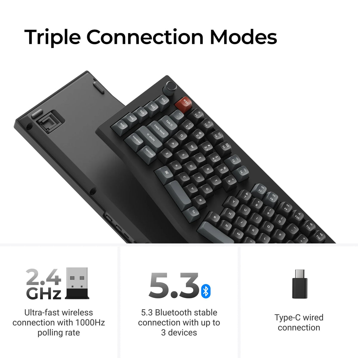 Keychron V10 Ultra 8K | Teclado Mecânico Alice 75% Wireless