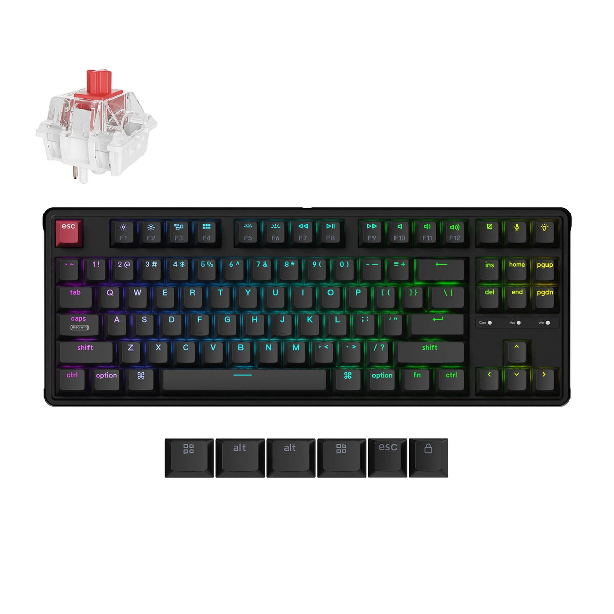Keychron C3 Pro 8K QMK Teclado Mecânico Com Fio