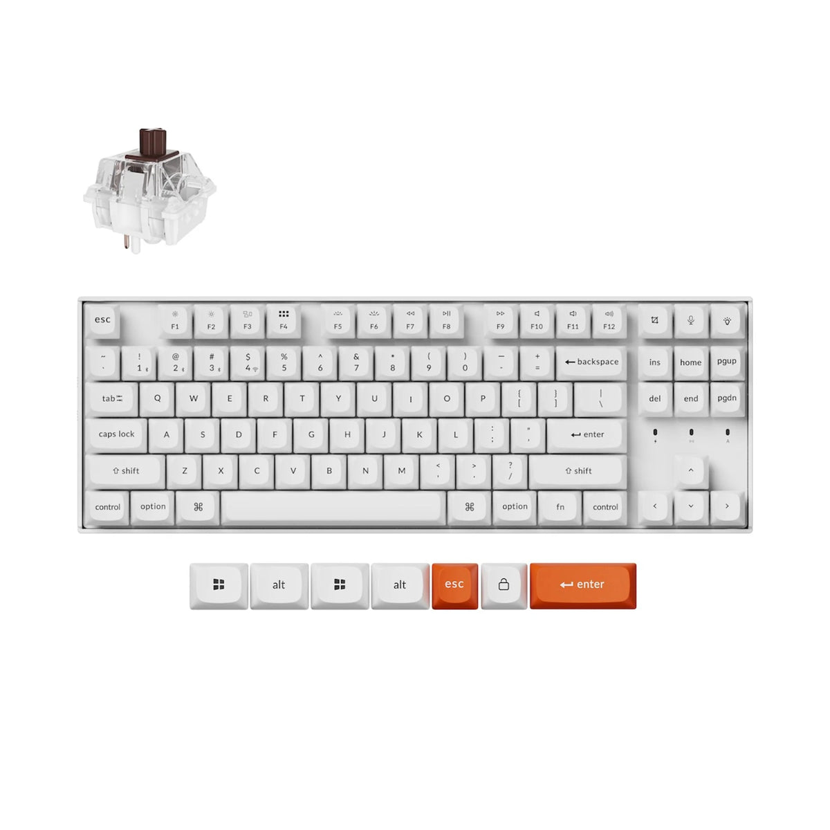 Keychron K8 Max QMK/VIA White Teclado Mecânico Wireless