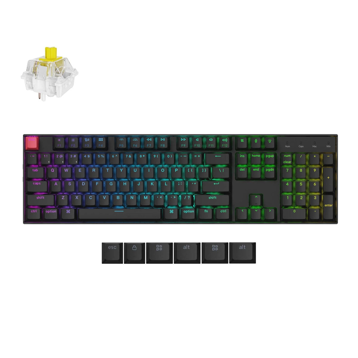 Keychron K10 QMK Teclado Mecânico Wireless (Versão 2)