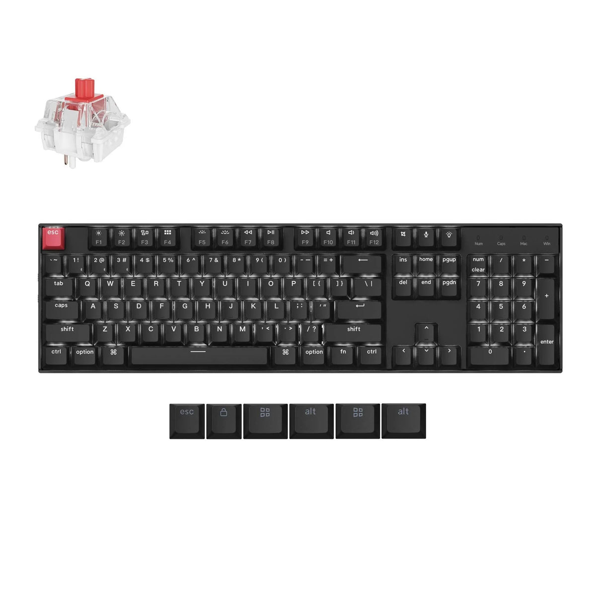 Keychron K10 QMK Teclado Mecânico Wireless (Versão 2)