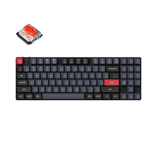 keychron k13 pro qmk via hot-swappable rgb backlight layout 80% numpad keycaps pbt switch gateron low profile red