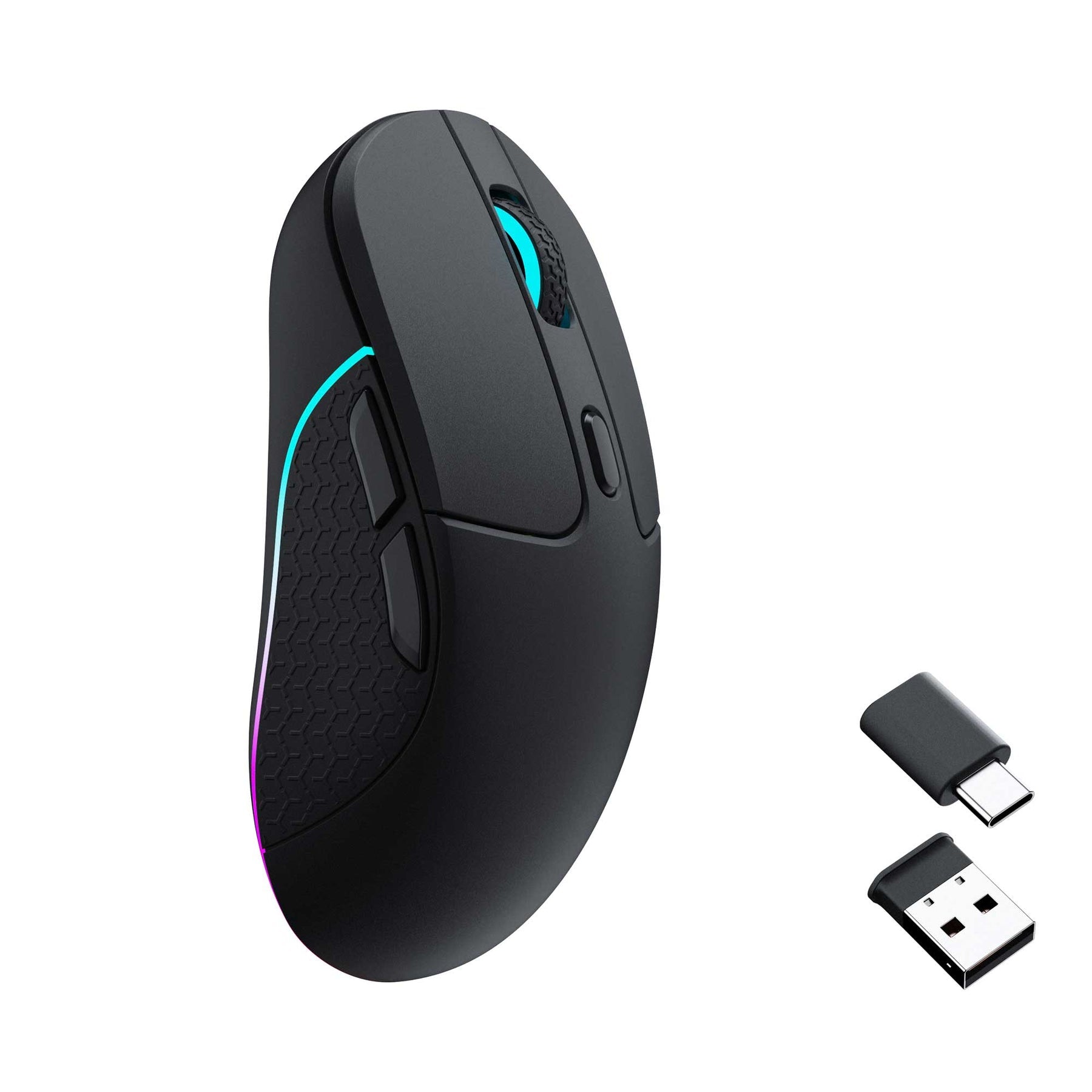 keychron mouse m3 wireless bluetooth wireless e usb cor black preto
