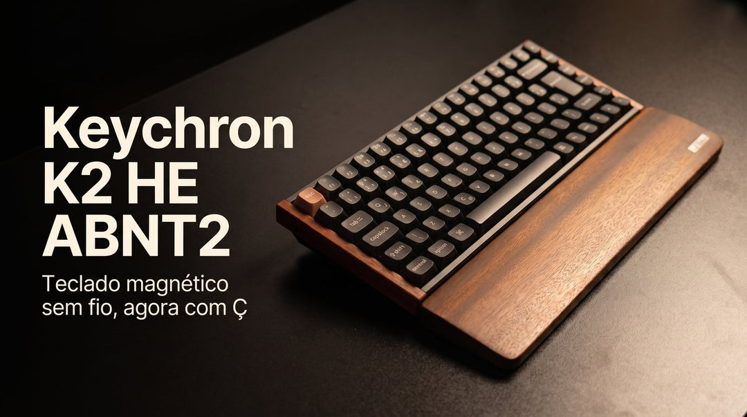 Keychron K2 HE ABNT2: teclado magnético sem fio com Ç