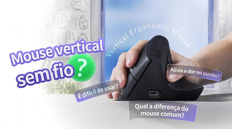 Mouse vertical sem fio: alivia a dor no punho?