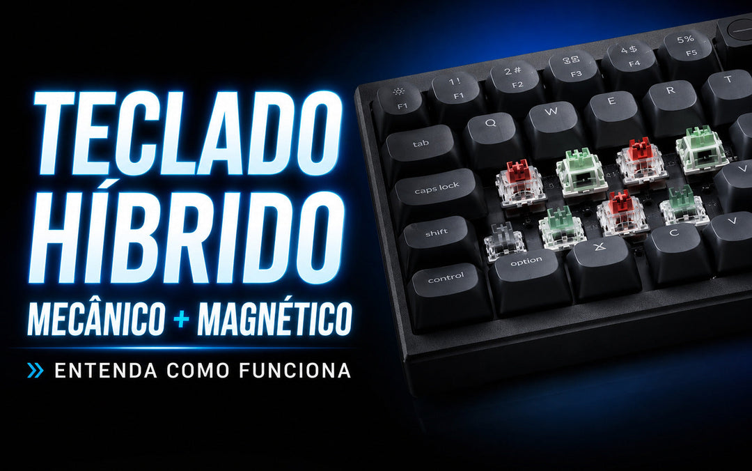 Teclado híbrido Keychron: mecânico e magnético juntos