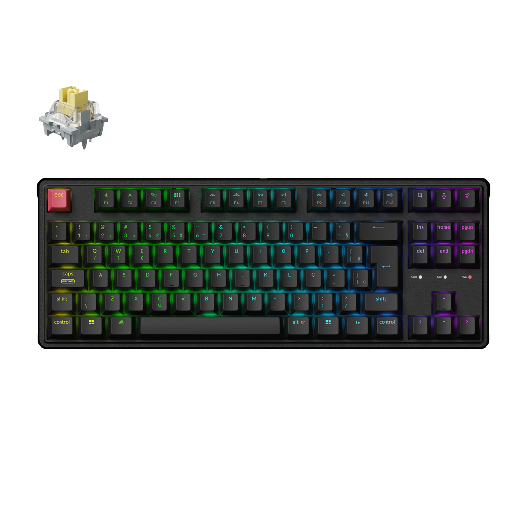 Keychron C3 Pro 8K ABNT2 Teclado Mecânico Com Fio