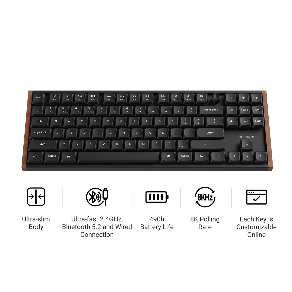 Keychron K1 Ultra 8K Teclado Mecânico Custom Wireless