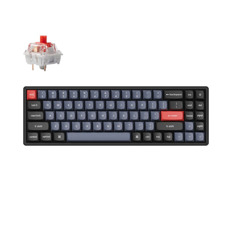 k14 pro qmk via hot-swappable rgb backlight aluminio aluminum switch keychron k pro red layout 70% remapeamento ansi abnt2