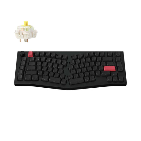 Keychron Q10 Max mechanical keyboard with Alice layout and key switches, showcasing ergonomic design and custom features.