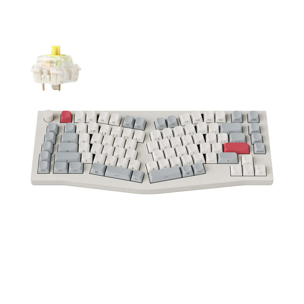Keychron Q10 Max customized mechanical keyboard with Alice layout, ergonomic design and two-tone keycaps.