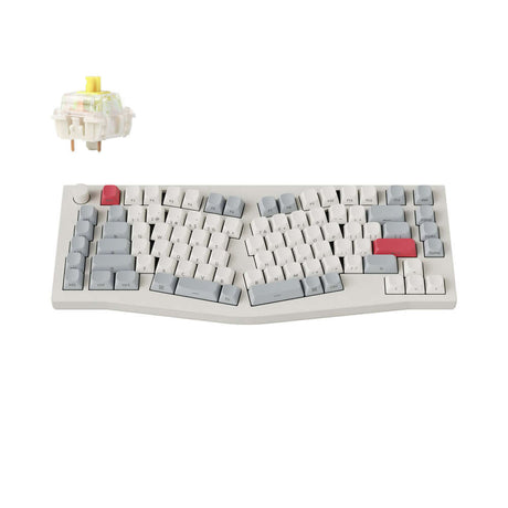 Keychron Q10 Max customized mechanical keyboard with Alice layout, ergonomic design and two-tone keycaps.