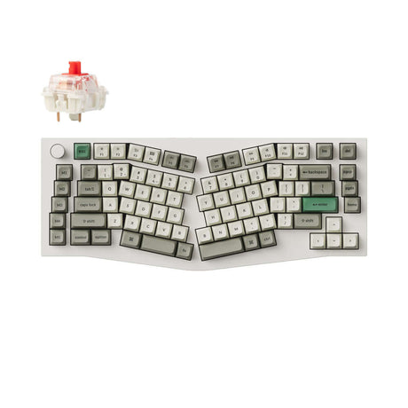 Keychron Q10 Max Alice Layout customizable mechanical keyboard with a key switch on the side.