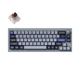 Keychron Q2 PRO Layout 65% RGB BACKLIGHT QMK VIA HOT-SWAPPABLE ALUMINIO KEYCAPS KSA PBT KEYCAPS WIRELESS E COM FIO DOUBLE GASKET DESIGN COR SILVER GREY SWITCH KEYCHRON K PRO BROWN