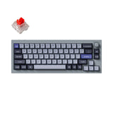 Keychron Q2 PRO Layout 65% RGB BACKLIGHT QMK VIA HOT-SWAPPABLE ALUMINIO KEYCAPS KSA PBT KEYCAPS WIRELESS E COM FIO DOUBLE GASKET DESIGN COR SILVER GREY SWITCH KEYCHRON K PRO RED