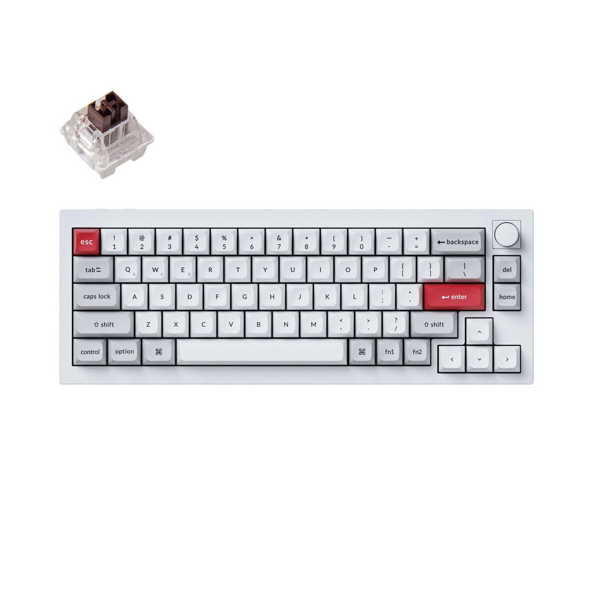 Keychron Q2 PRO Layout 65% RGB BACKLIGHT QMK VIA HOT-SWAPPABLE ALUMINIO KEYCAPS KSA PBT KEYCAPS WIRELESS E COM FIO DOUBLE GASKET DESIGN COR SHELL WHITE SWITCH KEYCHRON K PRO BROWN