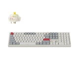 Keychron Q6 Max custom mechanical keyboard with gray and red keycaps, featuring a QMK/VIA compatible layout.