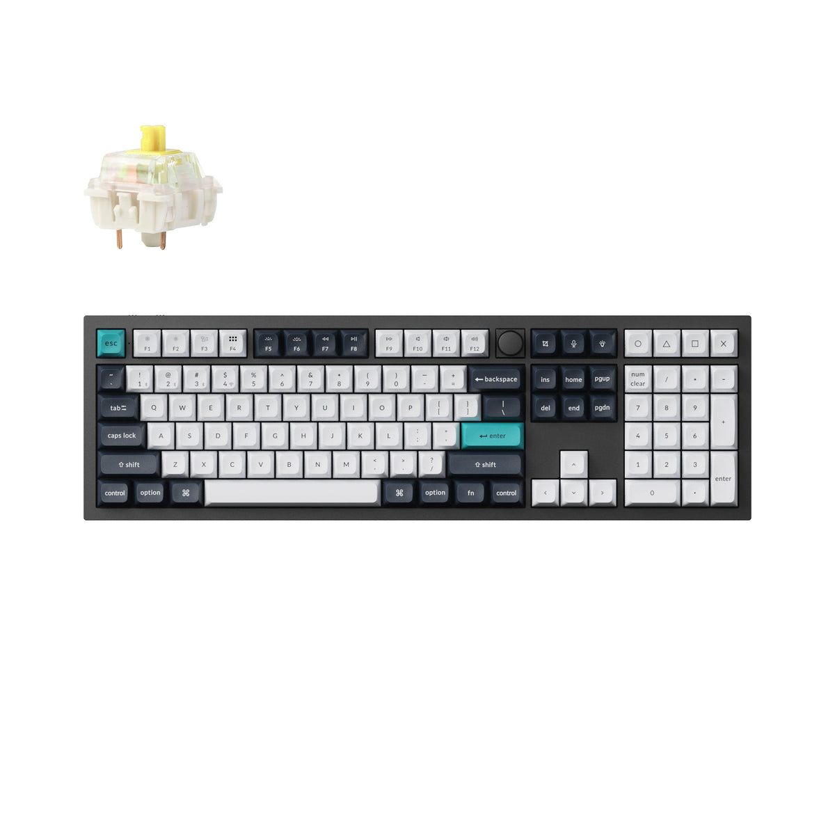 Keychron Q6 Max custom wireless mechanical keyboard with Gateron switch top view.