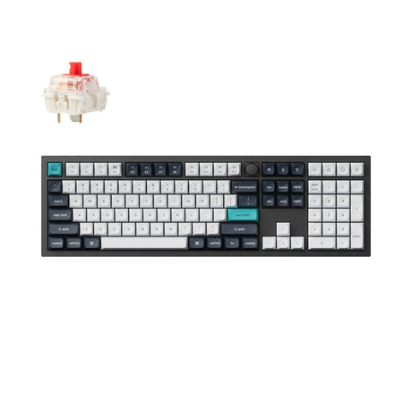 Keychron Q6 Max custom wireless mechanical keyboard with a white switch, showcasing a sleek design and full-size layout.