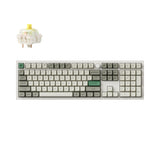 Keychron Q6 Max wireless mechanical keyboard with a unique key switch, showcasing a sleek design and 100% layout.