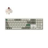 Keychron Q6 Max custom mechanical keyboard with brown switch, showcasing its unique key layout and design.