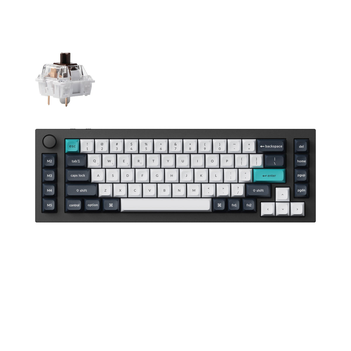 Keychron Q65 Max Carbon Black Gateron Jupiter Brown