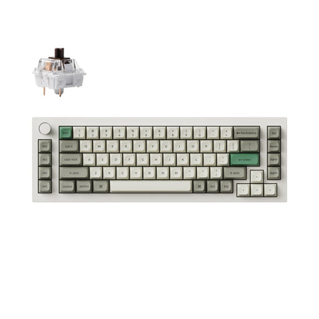 Keychron Q65 Max Shell White Gateron Jupiter Brown