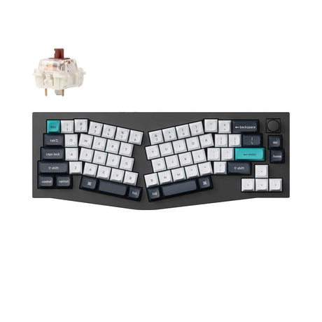 Keychron Q8 Max mechanical keyboard with Alice layout and customizable keys, featuring a premium design.