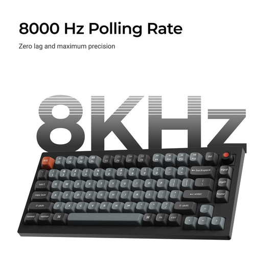 Keychron V1 8K QMK Teclado Mecânico Custom Com Fio