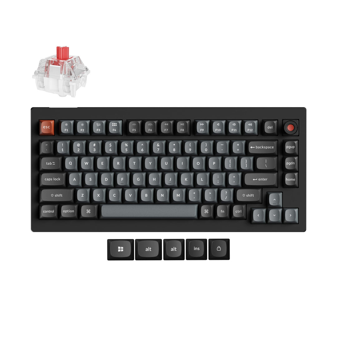 Keychron V1 8K QMK Teclado Mecânico Custom Com Fio