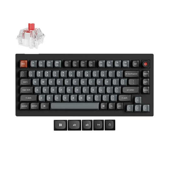 Keychron V1 8K QMK Teclado Mecânico Custom Com Fio
