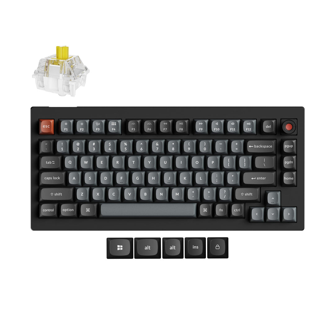 Keychron V1 8K QMK Teclado Mecânico Custom Com Fio
