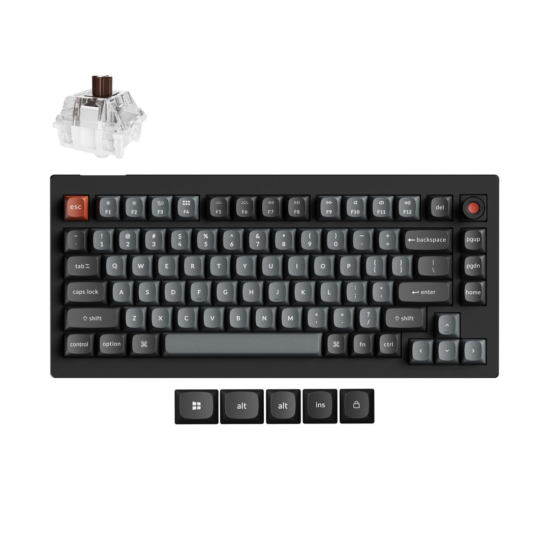 Keychron V1 8K QMK Teclado Mecânico Custom Com Fio