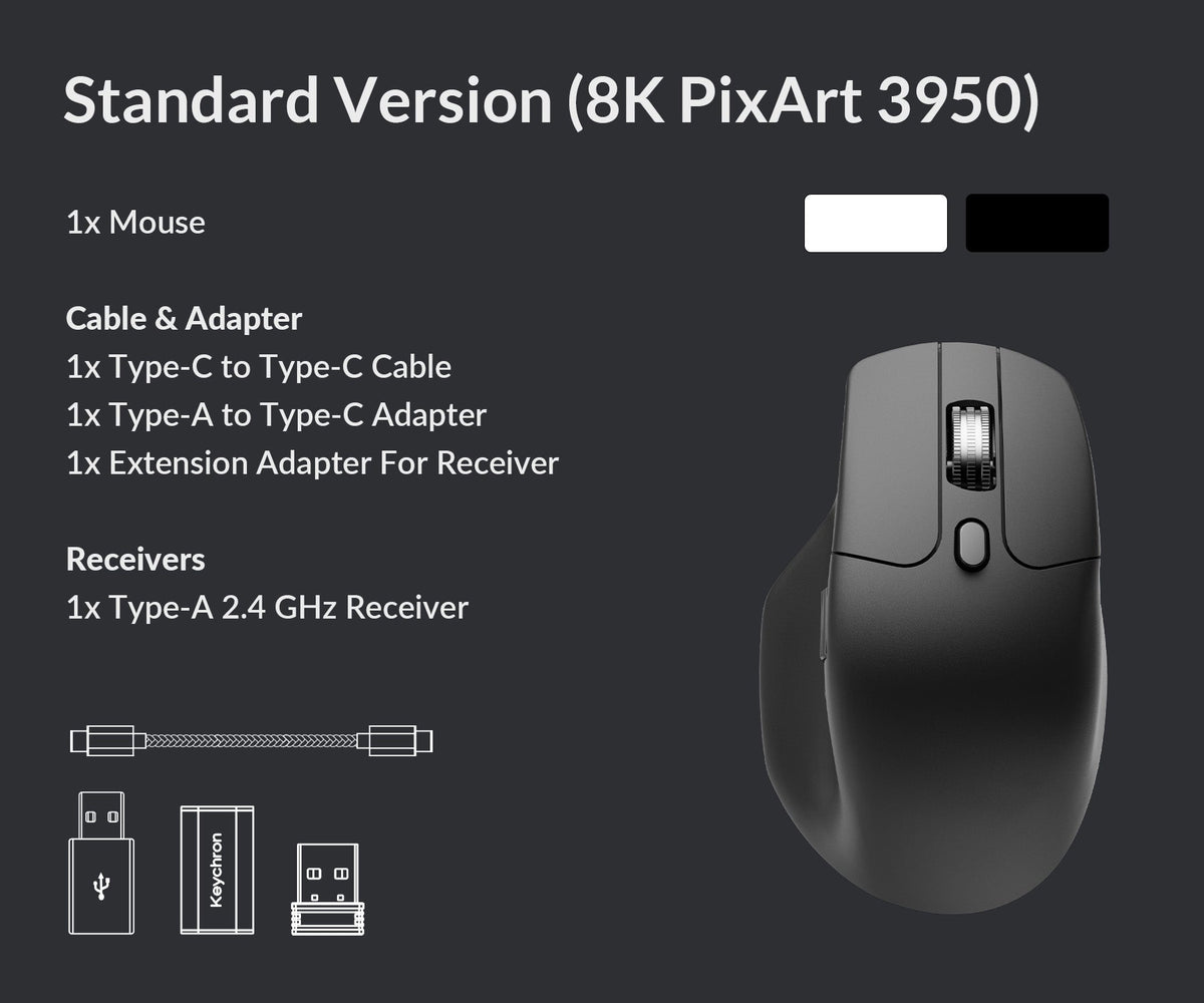 Keychron M6 Wireless Mouse — Package_list_of_the_Keychron_M6_8K_wireless_mouse.jpg
