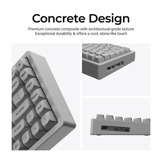 Keychron K2 HE Switch Magnetic Teclado Custom Wireless - Concrete Edition